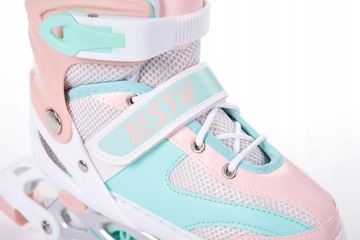 РЕГУЛИРУЕМЫЕ КОНЬКИ РОЛИКОВЫЕ КОНЬКИ 4в1 КОНЬКИ СО СМЕННОЙ ЛАЗКОЙ BESTIF 34-37