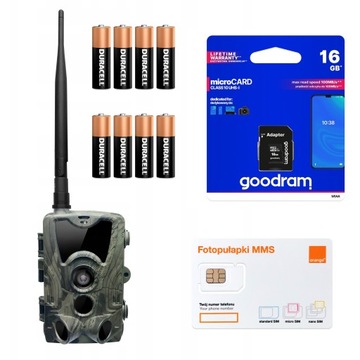 Fotopułapka HC801M SIM SD GoodRam 16GB Duracell