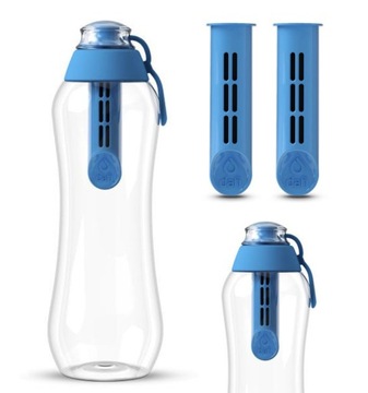 Butelka filtrująca Dafi do wody 0,7L SOFT + 2 filtry niebieska