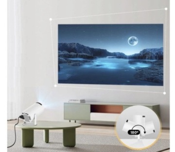 ПРОЕКТОР ANDROID TV WIFI FULL HD ПОРТАТИВНЫЙ УМНЫЙ ВРАЩАЮЩИЙСЯ ДИНАМИК