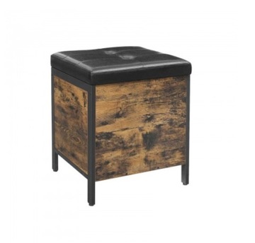 Taboret schowek skrzynia industrial vintage skóra
