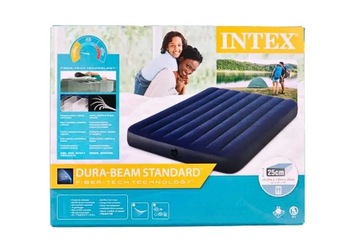 НАДУВНОЙ МАТРАС INTEX 2 OS XXL КОМФОРТНЫЙ ВЕЛЮР + РУЧНОЙ НАСОС INTEX 29СМ