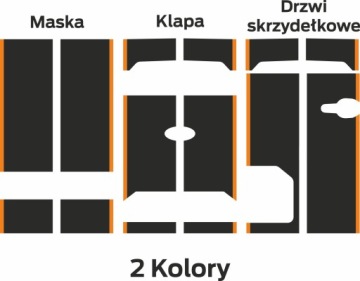 Samolepky na kapotu, zadní část Ford Transit Custom Tourneo