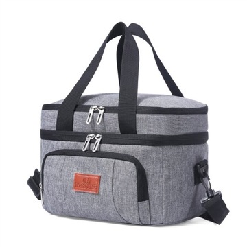 TORBA TERMICZNA PIKNIK PLAŻĘ ŚNIADANIOWA LUNCH BOX DWUPOKŁADOWY 10L