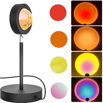 LAMPA LED ZACHODZIE SŁOŃCA ŚWIATŁA PROJEKTORA USB