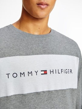 TOMMY HILFIGER MĘSKA KOSZULKA LOGO FLAG GRAY r. L