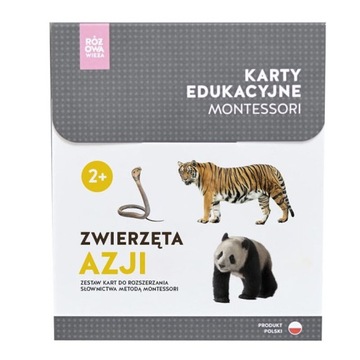 Karty Edukacyjne Montessori ZWIERZĘTA AZJI memo