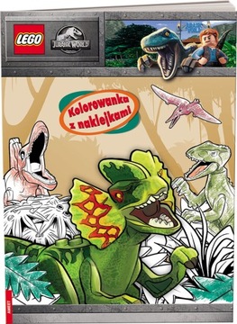 LEGO JURASSIC WORLD NA6201 KOLOROWANKA Z NAKLEJKA