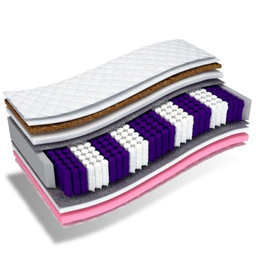 Materac 200x200 multipocket kokos 4cm visco DEIMOS