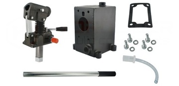 ДВУХСТОРОННИЙ ГИДРАВЛИЧЕСКИЙ РУЧНОЙ НАСОС 12см3 С БАКОМ 10Л БАДЕСТНОСТЬ