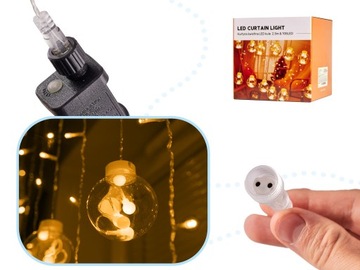 Светодиодные лампы шторные шары подвесные 3м 108LED Warm b