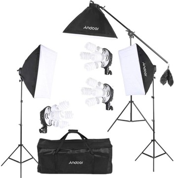 LAMPY STUDYJNE SOFTBOX ANDOER OŚWIETLENIE FOTOGRAFICZNE STUDYJNE
