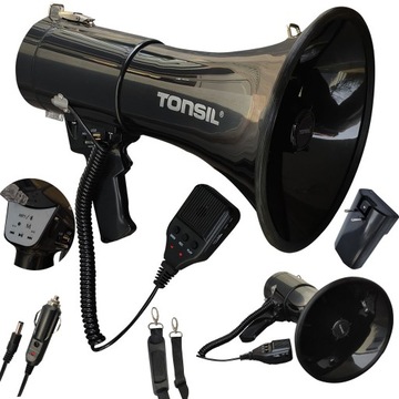 Tonsil Megafon TE 25/20 Nagrywanie Syrena MP3 / USB / SD / REC + AKUMULATOR