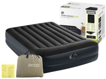 Materac Dmuchany Dwuosobowy Łóżko do Spania z Pompką 230V Intex MODEL 2024