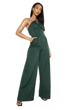 BOOHOO ELEGANCKI KOMBINEZON DAMSKI SZEROKIE NOGAWKI ODKRYTE PLECY 36