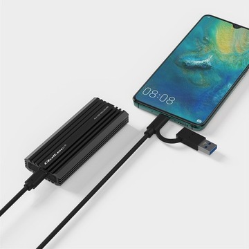 Корпус для твердотельного накопителя M.2 SATA NVMe USB-C емкостью до 2 ТБ