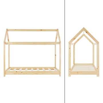 Детская кроватка с балдахином и каркасом 80х160 см Натуральный