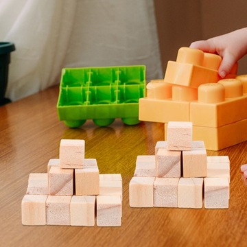 100шт деревянные квадратные кубики