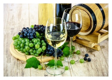 Fototapeta 3D wino winogrona 208x146 F001064