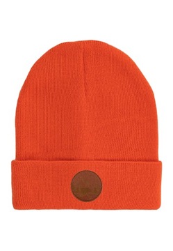 Czapka beanie z bawełny organicznej pomarańczowa