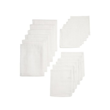 Meyco Baby Jednokolorowy zestaw startowy - 18-pak - muslinowy - white