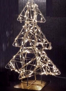РОЖДЕСТВЕНСКАЯ ЕЛКА 3D провод 140 microLED ТАЙМЕР IP44 НОВЫЙ sr