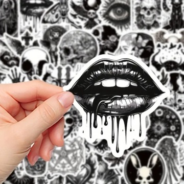 W43 STICKER BOMB STICKERS наклейки ПАНК ГОТИЧЕСКИЙ УЖАС ЧЕРЕП микс 50шт.