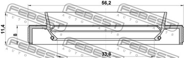 УПЛОТНИТЕЛЬ ВАЛА HONDA CIVIC VIII 1.4 1.6 1.8