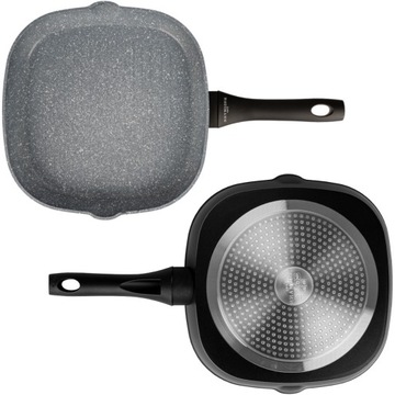 PATELNIA GRILLOWA POWŁOKA GRANITOWA 28CM GREBLON NON-STICK