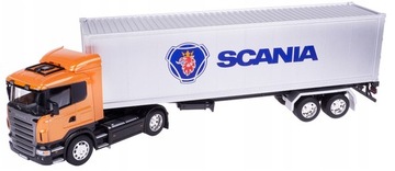 SCANIA R470 TIR Z NACZEPĄ METALOW MODEL 1:32 WELLY
