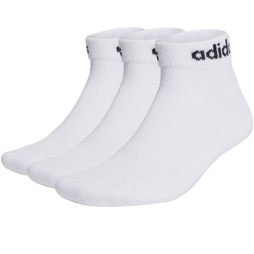Skarpety adidas Linear Ankle Socks Cushioned Socks 3p białe HT3457 r. 37-39