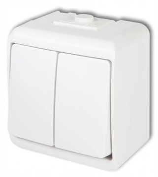 Łącznik podwójny natynkowy IP44 WHE-2 Karlik