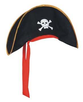 Czapka KAPITANA PIRATÓW kapelusz pirata