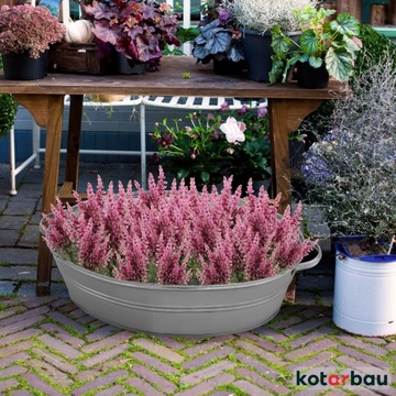 ЧАША ОЦИНКОВАННАЯ ЧАША ДЛЯ ВАННЫ ГОРШОК СТАЛЬ ОВАЛЬНЫЙ ЦВЕТОЧНЫЙ ГОРШОК ЦВЕТЫ ВОДА 27л