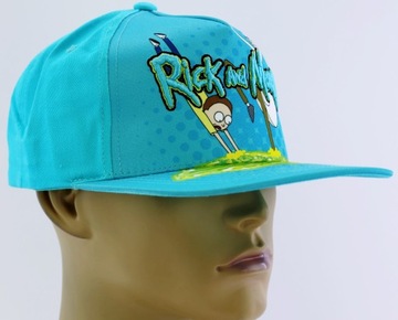 Czapka z prostym daszkiem męska Rick and Morty SNAPBACK 56-60cm niebieska