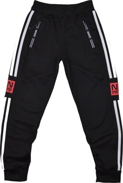 N-SPORT Spodnie Dresy z Lampasami 164cm