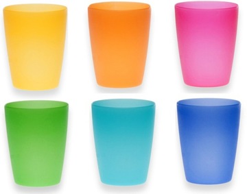 Kubek plastikowy 250 ml nietłukący zestaw 6 szt