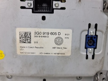 DISPLEJ LCD VW PASSAT B8 3G0919606D