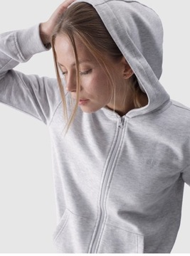 BLUZA DAMSKA XL 4F ROZPINANA Z KAPTUREM BASIC TSWSF1467 AW24