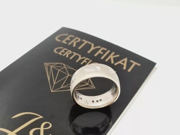 OBRĄCZKA Z BIAŁEGO ZŁOTA Z BRYLANTAMI! 0,50CT