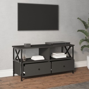 Szafka pod telewizor, czarna, 90x33x45 cm