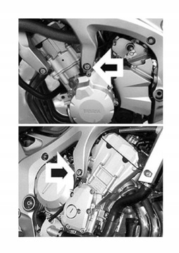 ROSA | Crash pady ramy dedykowane do Yamaha FZ6 600 Fazer FZ6S FZ6N