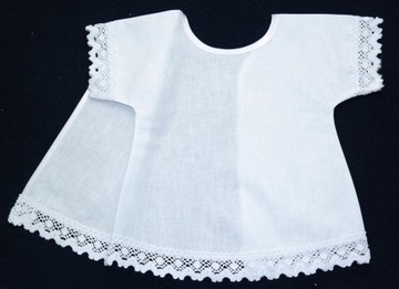 БЕЛАЯ ВЫШИВКА НА ОДЕЖДУ ДЛЯ КРЕЩЕНИЯ ИМЯ ДАТА, ткань + КАРТОН. Акант