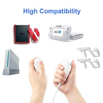Dwupakowy kontroler Nunchuk do Wii, zdalny kontroler gier Nunchuk Jostick
