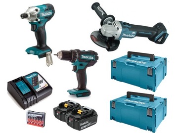 ZESTAW 18V SZLIFIER WKRĘTARKA+ZAKRĘT 2x5Ah