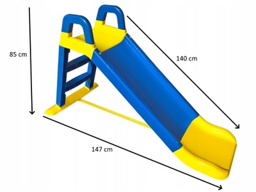 DUŻA ZJEŻDŻALNIA ŚLIZG Z DRABINKĄ OGRODOWA 140 cm