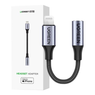 UGREEN KABEL PRZEWÓD ADAPTER AUDIO AUX IPHONE LIGHTNING DO MINI JACK 3,5MM