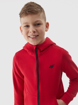 4F ТОЛСТОВКА С КАПЮШОНОМ ДЛЯ МАЛЬЧИКОВ - КРАСНАЯ, размер 158