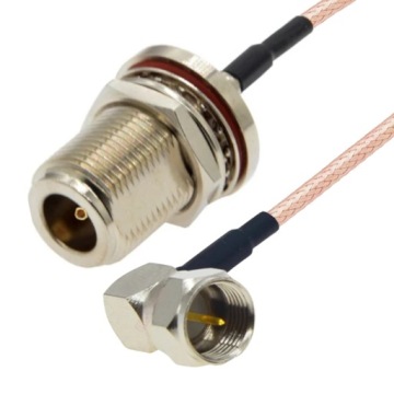 Pigtail F zástrčka Úhlová N zásuvka RG316 3 m