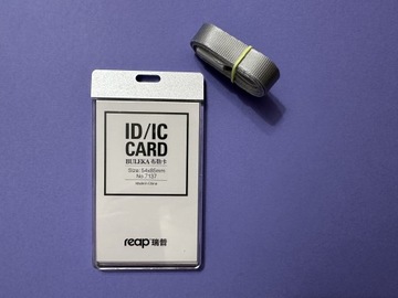 Holder Etui Pionowy na karty identyfikator Sliver/Srebrny 1szt.